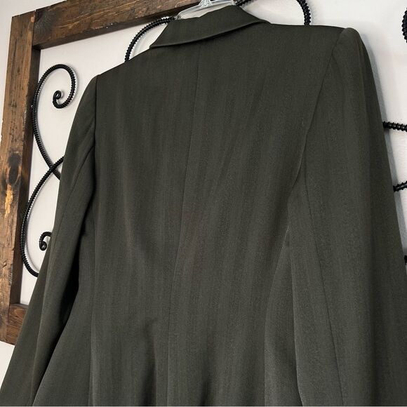 Armani Collezioni Italian Wool Olive Career Dark Academia Blazer Jacket SZ M - Picture 12 of 15